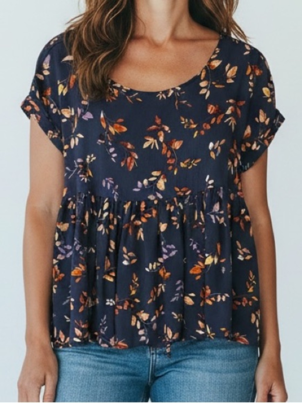 BY TOGETHER FLORAL BABYDOLL SHIRT Size Small